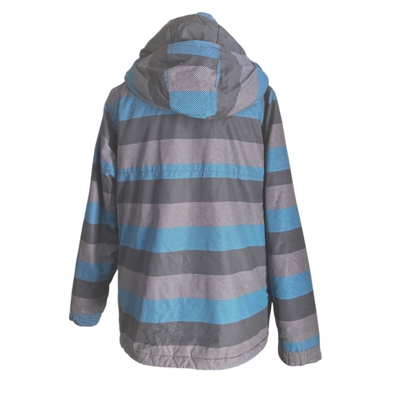 Burton Kids Jacket in Blue and Gray Stripes Size XL 14-16 - Picture 7 of 9